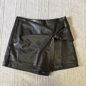 Pleather skort